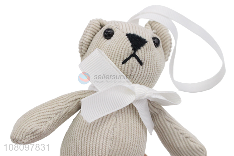 New arrival white bear toy keychain creative schoolbag pendant