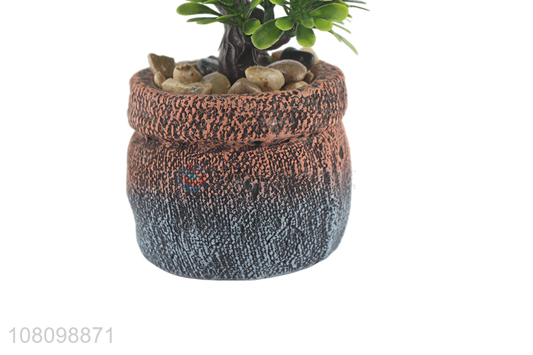 Delicate Design Simulation Potted Plant Decorative Artificial Bonsai