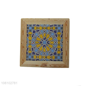 Wholesale price creative wooden square coaster for kitchen