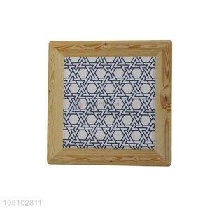 Top quality square printed coaster home table ornaments