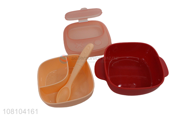 Good Quality Portable Sealed Baby Food Bowl With Spoon