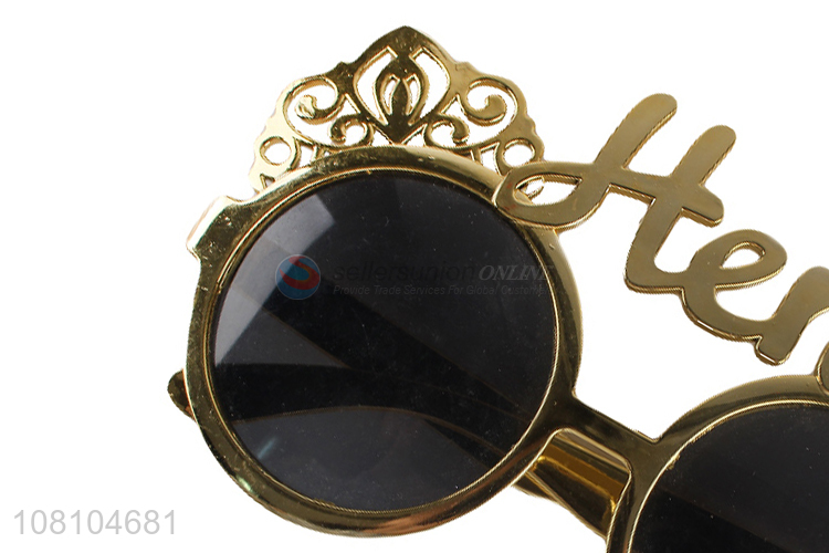 Top product letter party glasses gold funny sunglasses wholesale