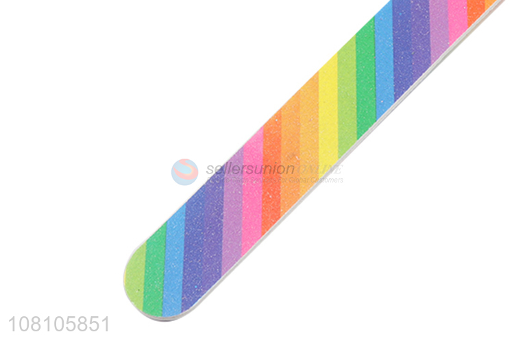 Latest products rainbow color nail file polishing tools