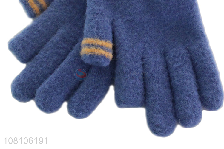 Popular products blue warm gloves children fleece lined gloves