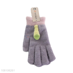 High quality cute girl gloves winter warm gloves for sale