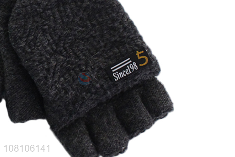 Yiwu wholesale flip gloves simple half-finger gloves