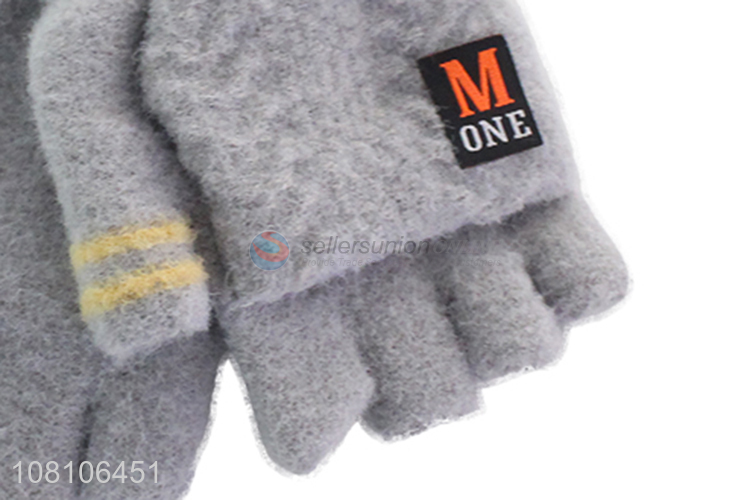 Yiwu wholesale simple flip half-finger gloves for men