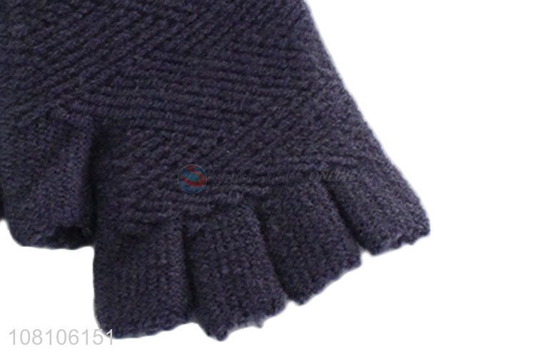 Good quality fleece lined gloves half-finger gloves for men