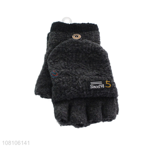 Yiwu wholesale flip gloves simple half-finger gloves