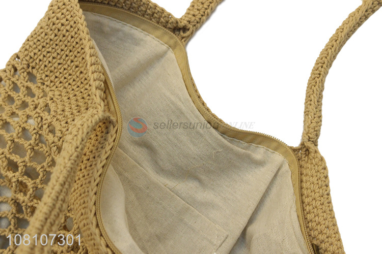 Hot Selling Handmade Woven Women Casual Handbag Tote Bag