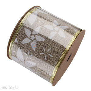 Online wholesale glitter faux jute Christmas ribbon roll