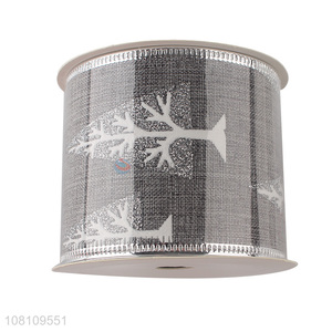 Bottom price silver glitter Christmas ribbon Xmas tree ribbon