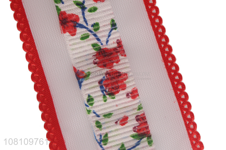 Yiwu market floral prints fabric ribbon Christmas gift wrapping