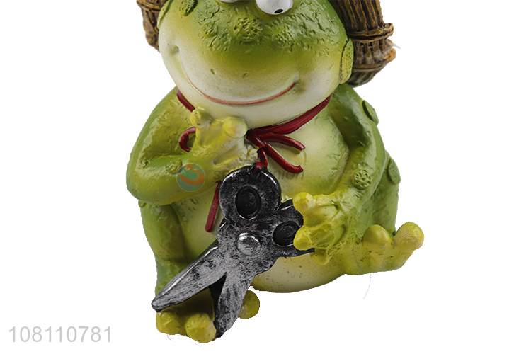 Hot selling cute frog garden decoration home craft ornaments