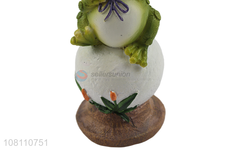 New arrival green frog garden decoration creative resin crafts