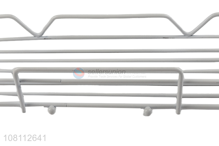 Wholesale punch free metal bathroom shelves hanging iron storage rack