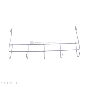 Wholesale household multi-use over the door hanger 5-hook metal rack