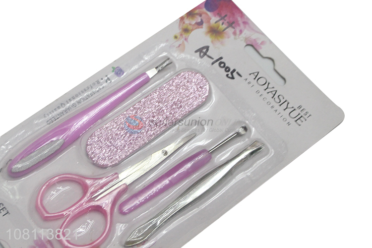 Good quality portable nail polishing manicure tools set