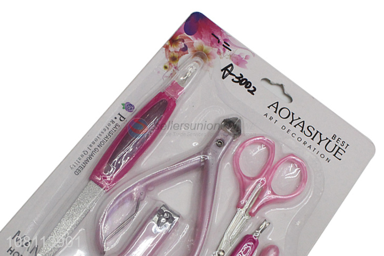 Hot selling plastic nail manicure set for personal care