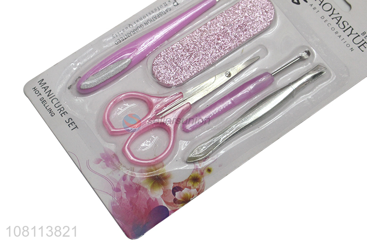 Good quality portable nail polishing manicure tools set