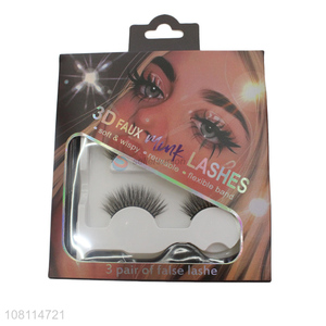 Good quality reusable soft 3D false eyelashes for women