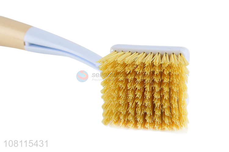 Wholesale kitchen cleaning brush wooden handle scrubbing pot brush