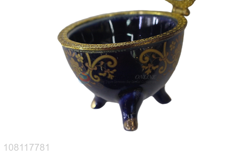 China wholeasle delicate ceramic egg jewelry box ring holder