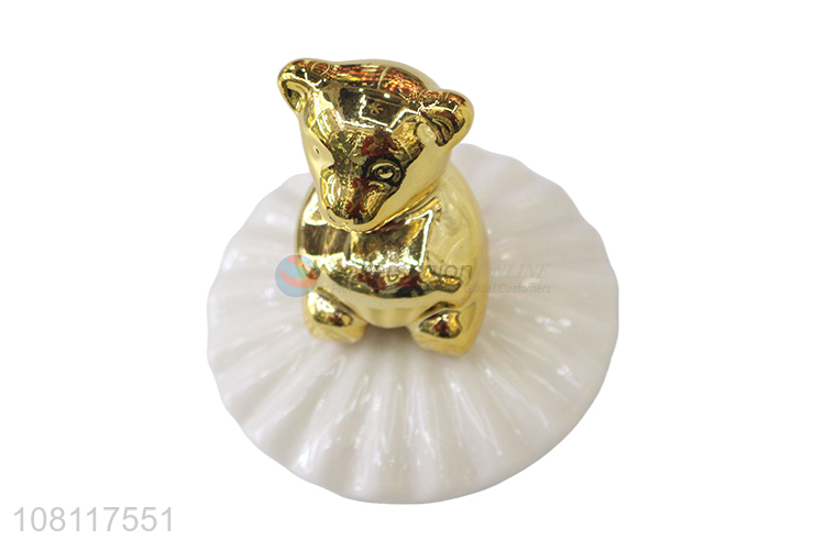 High quality lovely ceramic bear trinket cases cute candy box