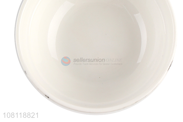 Latest design white delicate ceramic dinnerware bowl for sale