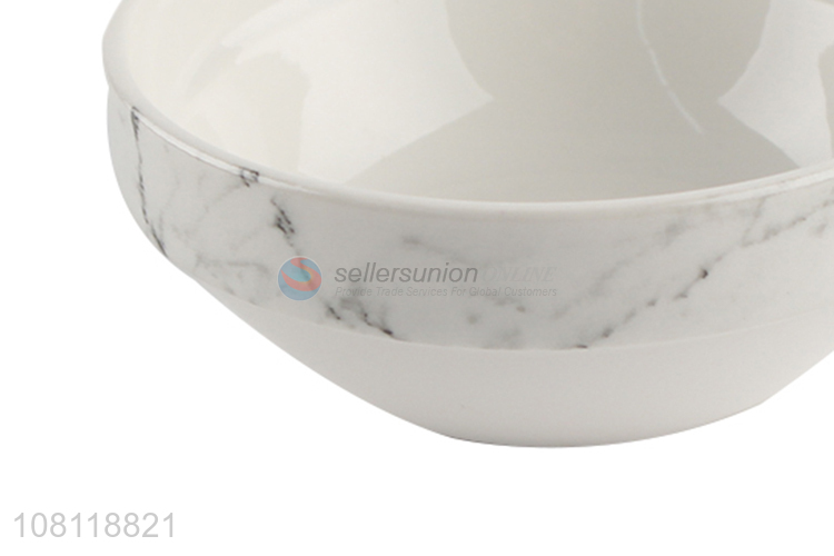 Latest design white delicate ceramic dinnerware bowl for sale