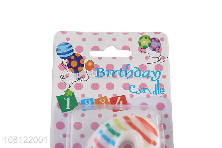 Factory wholesale colourful children birthday number candle