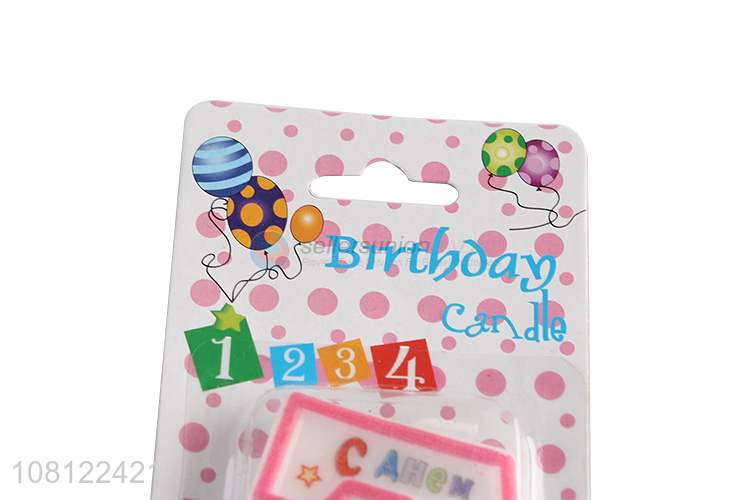 Hot items colourful cute children birthday party number candle