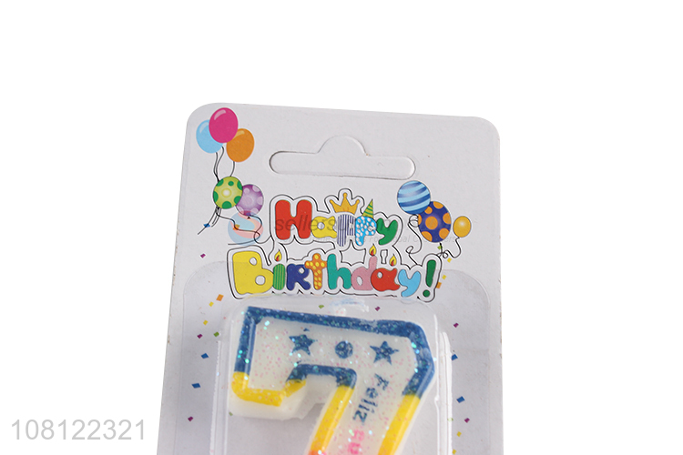 Good sale colourful cake topper cake number candle for birthday