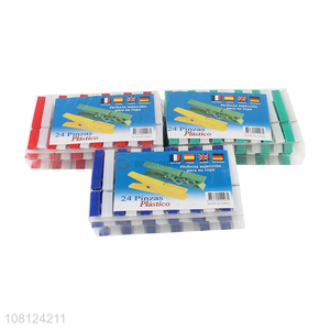 New Arrival Plastic Clothespin Cheap Clothes Pegs Set