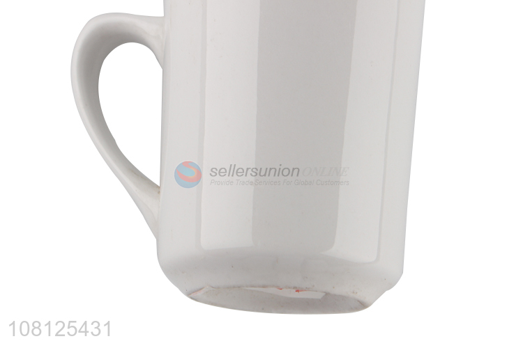 China supplier ceramic water cup white blank coffee mug