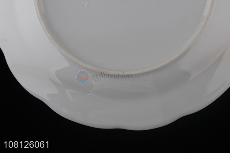 Wholesale flower pattern ceramic plate household tableware