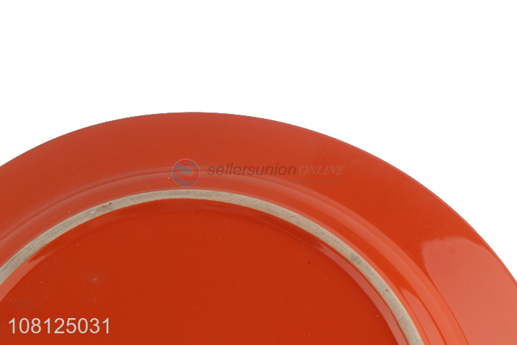 New arrival large enameled ceramic pasta dinner plate