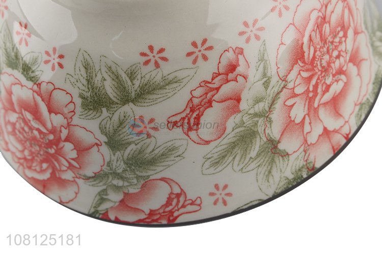 China manufacturer floral pattern ceramic bowls rice bowl