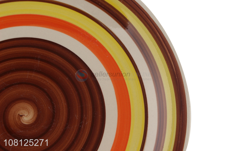 Hot sale enameled ceramic plates porcelain serving plate