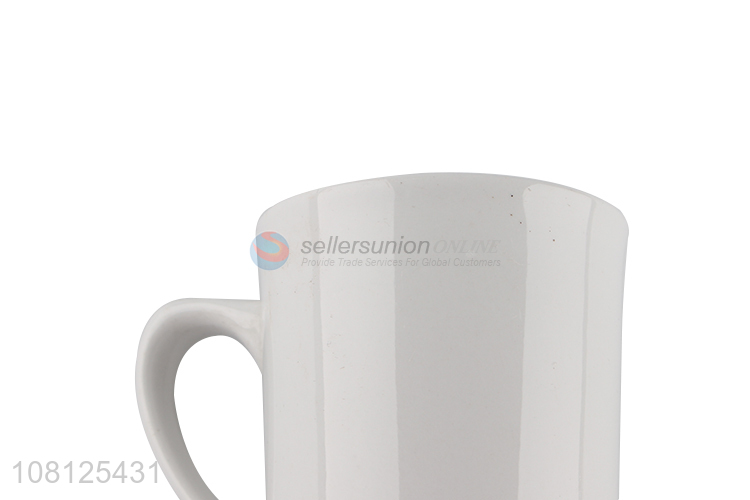 China supplier ceramic water cup white blank coffee mug