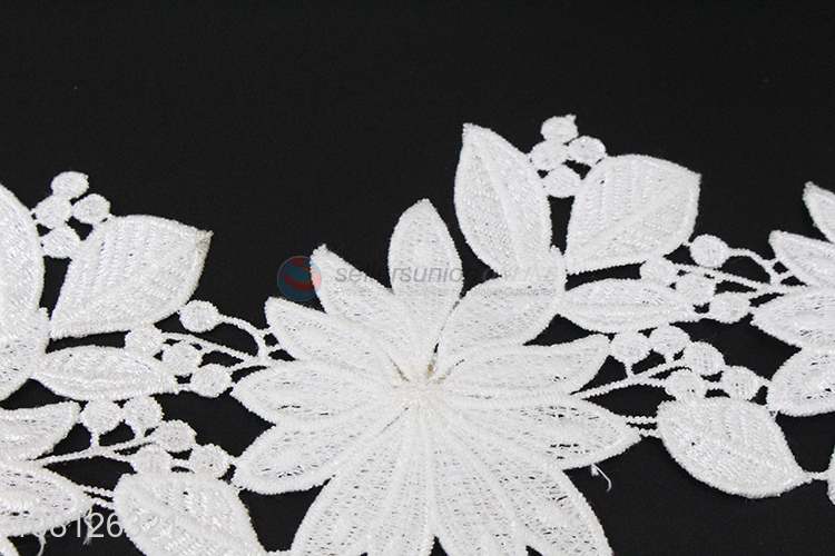 Most popular white polyester soft touch lace trim for decoration