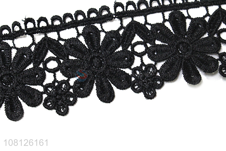 Factory price embroidery flower pattern lace trim for sale