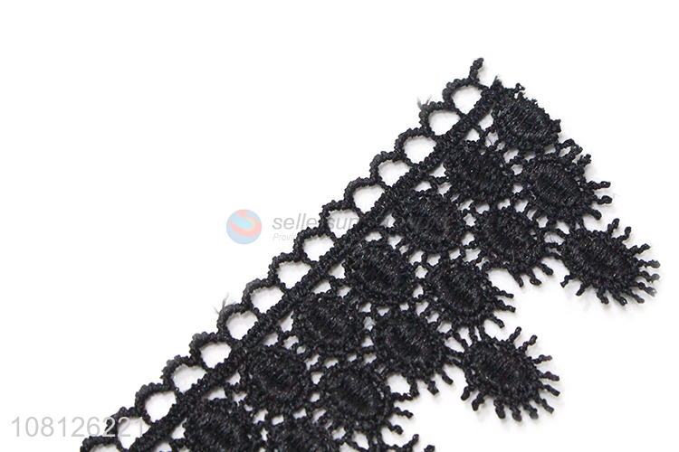 High quality soft black lace fabric lace trim wholesale