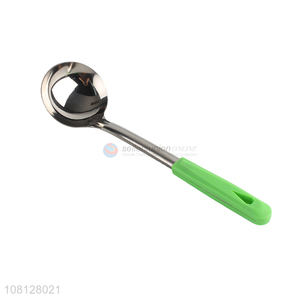 Good quality long handle stainless steel soup spoon for sale