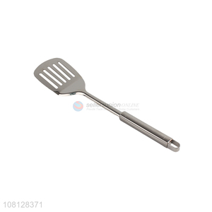 High quality silver long handle slotted spatula for sale