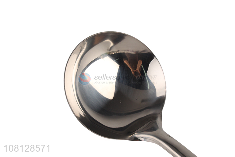 Good price silver stainless steel long handle soup spoon