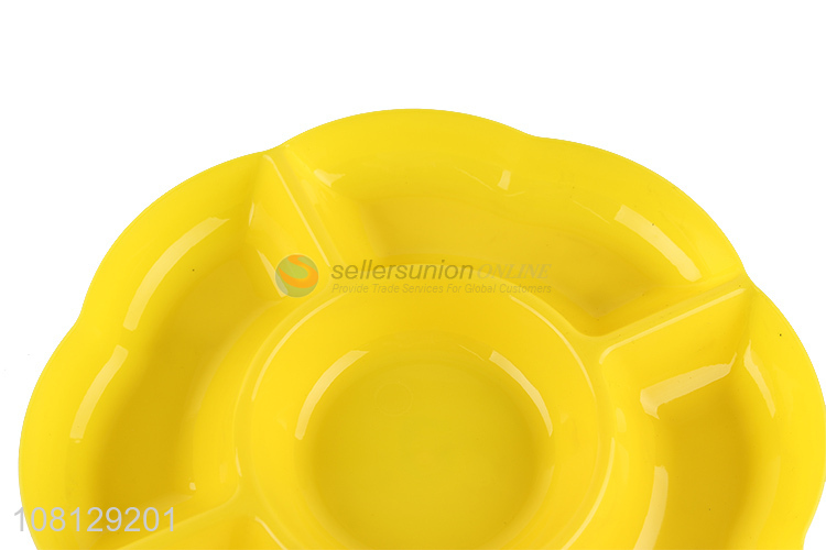 Low price colorful food grade plastic fruit plate snacks plate