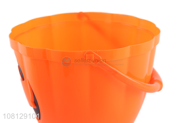 Hot sale led light plastic pumpkin bucket Halloween decoration