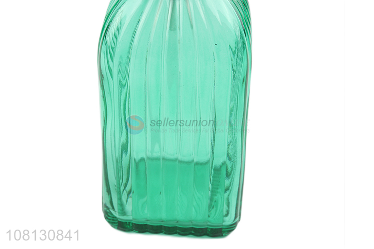 Factory wholesale green transparent glass lotion bottle