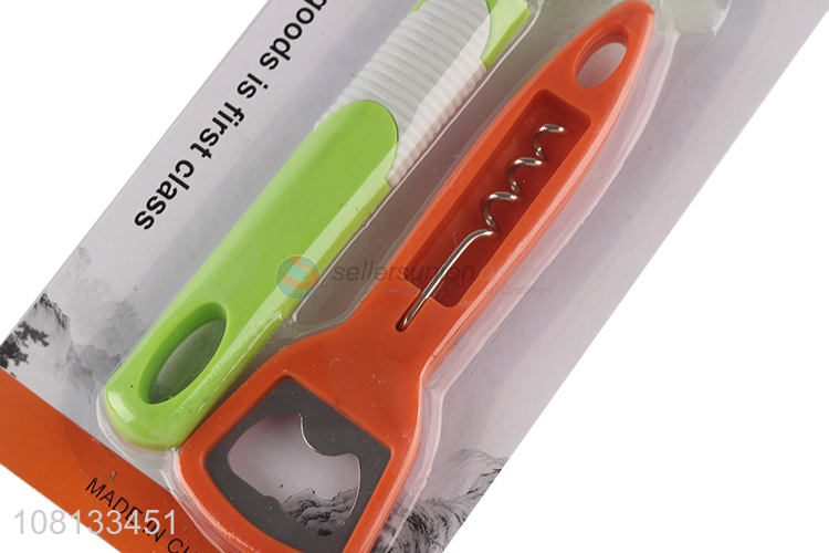 Top products 2pieces kitchen gadget fruit peeler bottle opener